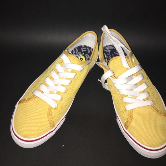 tommy hilfiger yellow sneakers